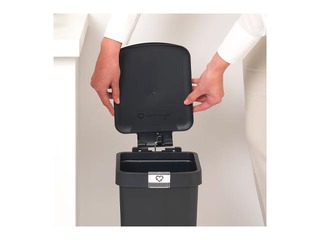 Pedaliga prügikast StepUp, tumehall, 10l