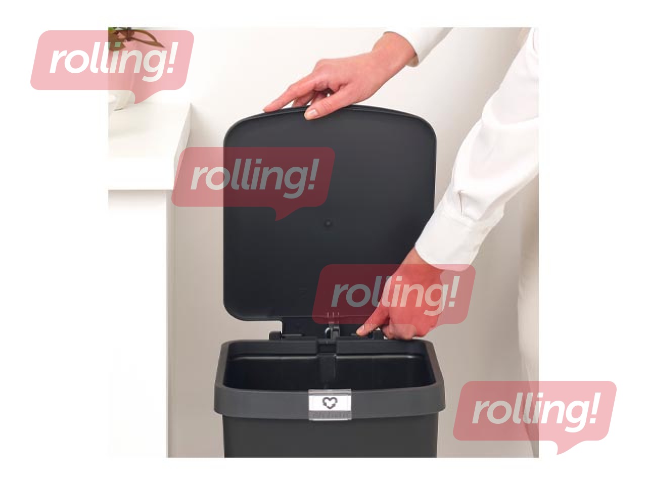 Pedal bin StepUp, dark grey, 25l