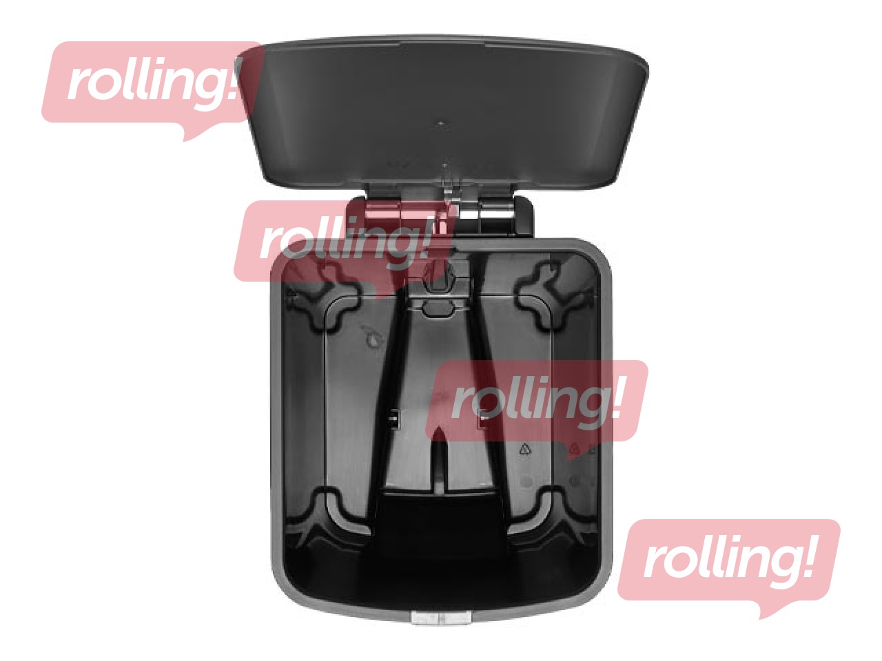 Pedaliga prügikast StepUp, tumehall, 25l