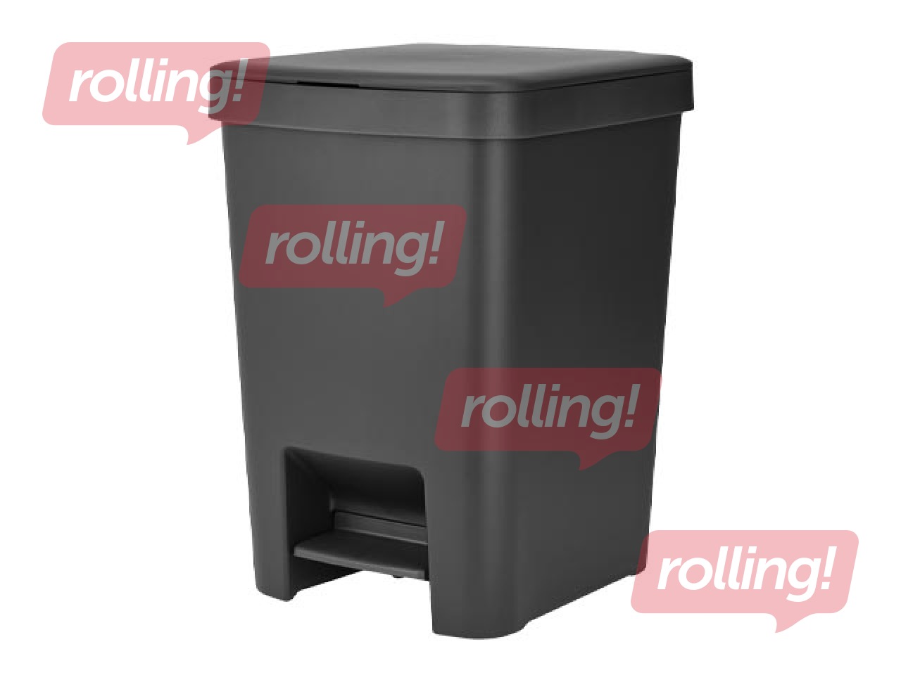 Pedaliga prügikast StepUp, tumehall, 25l