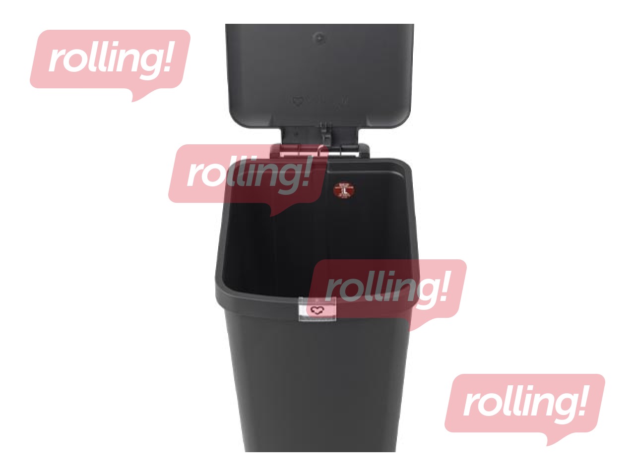 Pedal bin StepUp, dark grey, 40l