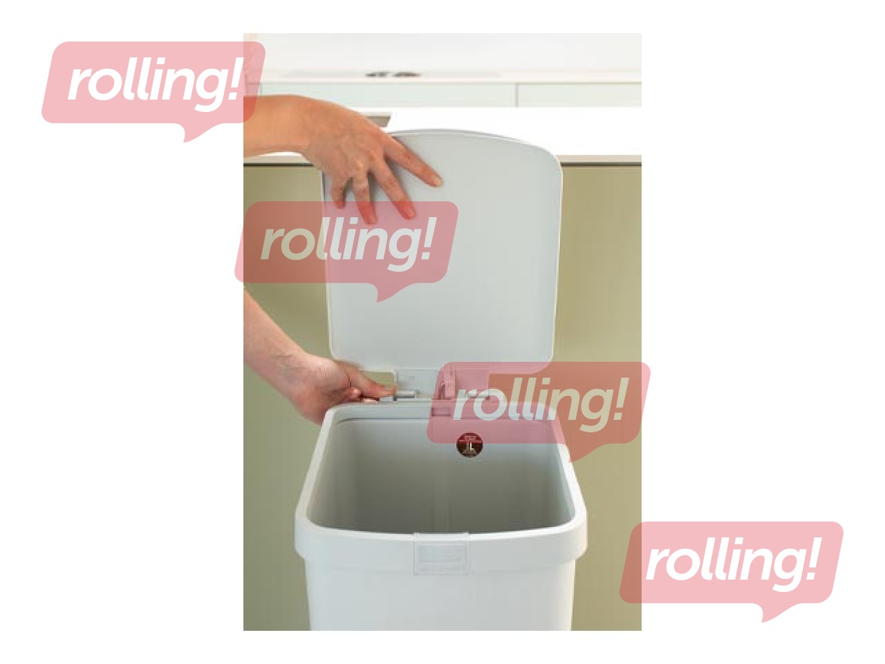 Pedal bin StepUp, light grey, 40l