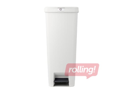 Pedaliga prügikast StepUp, helehall, 40l
