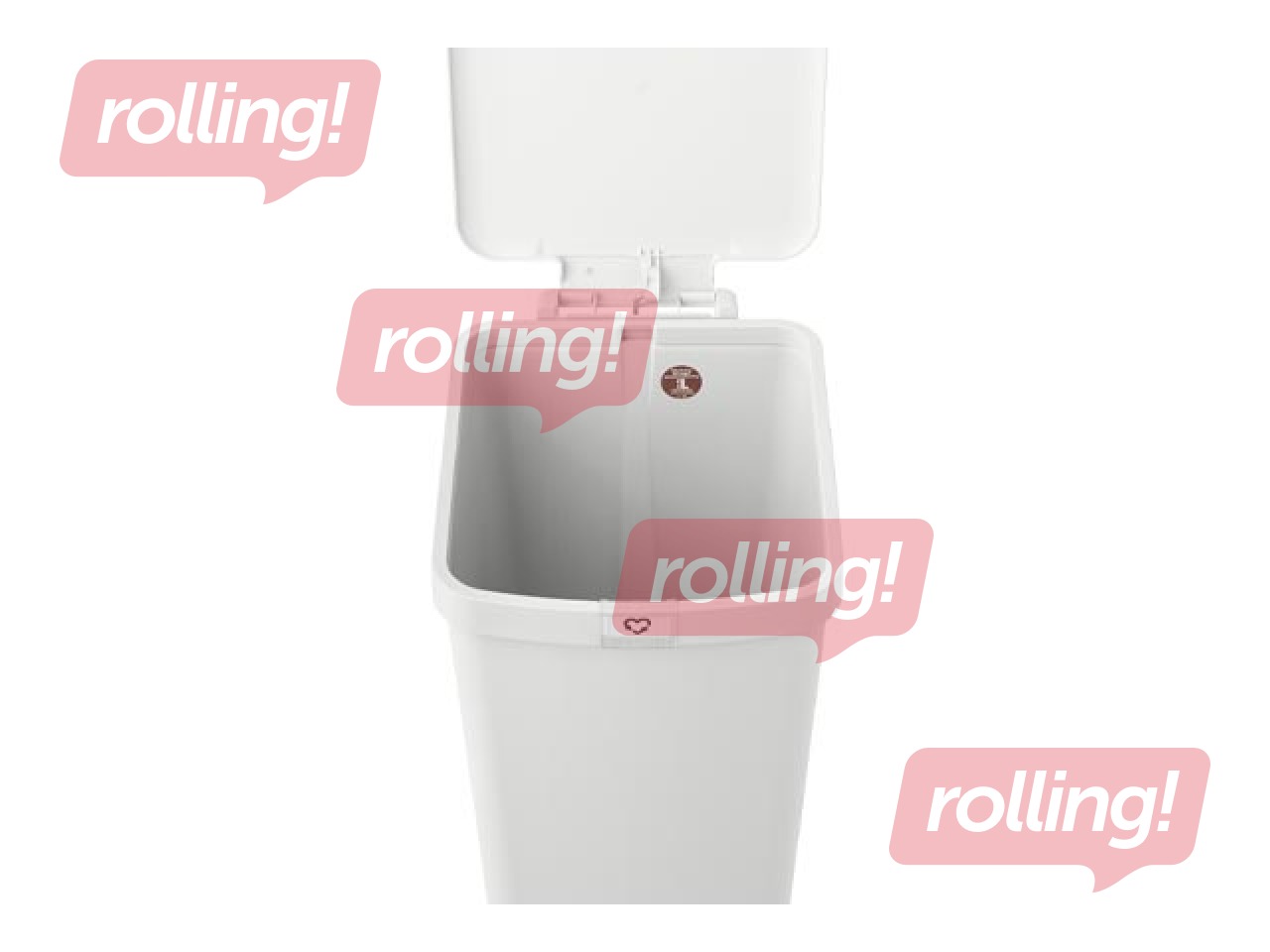 Pedaliga prügikast StepUp, helehall, 40l