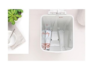 Pedaliga prügikast StepUp, helehall, 40l