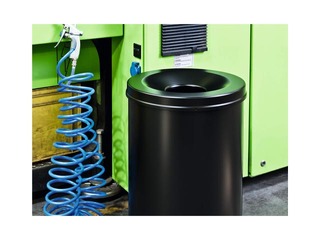 Prügikast Durable, Safe, terasest, must, 60l