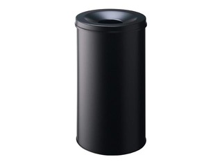 Waste bin Durable, Safe, steel, black, 60l