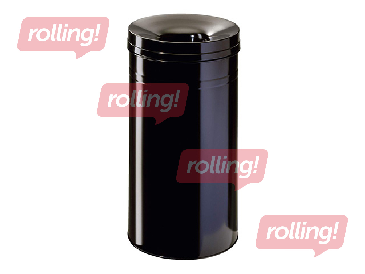 Terasest prügikast, Durable Safe+, must, 60l