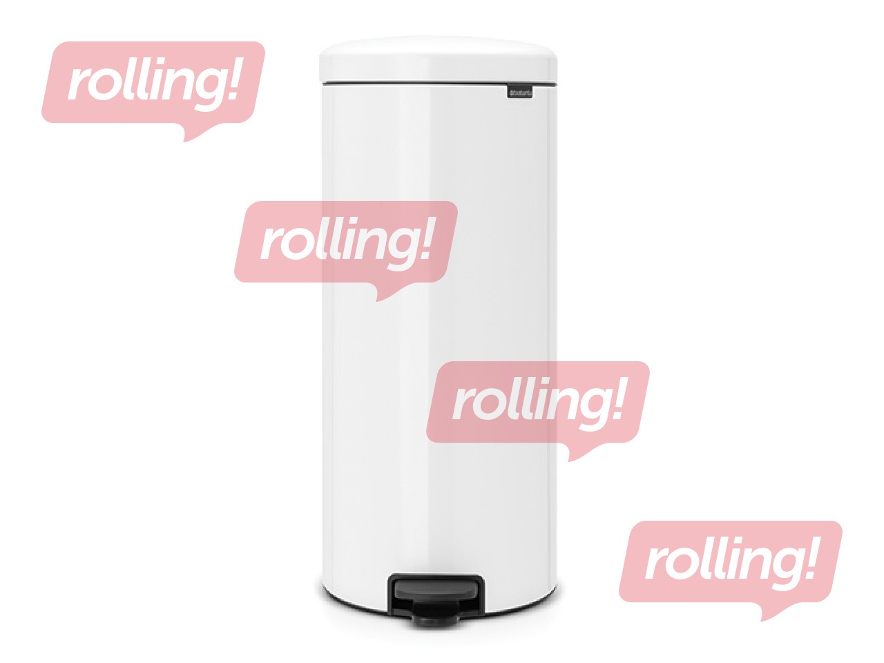 Pedal bin Brabantia, NewIcon, white, 30l