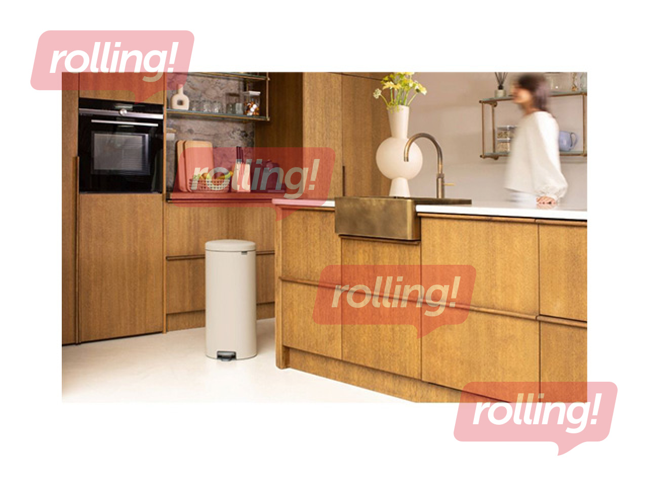 Pedaaliga prügikast Brabantia, NewIcon, õrnbeež, 30l