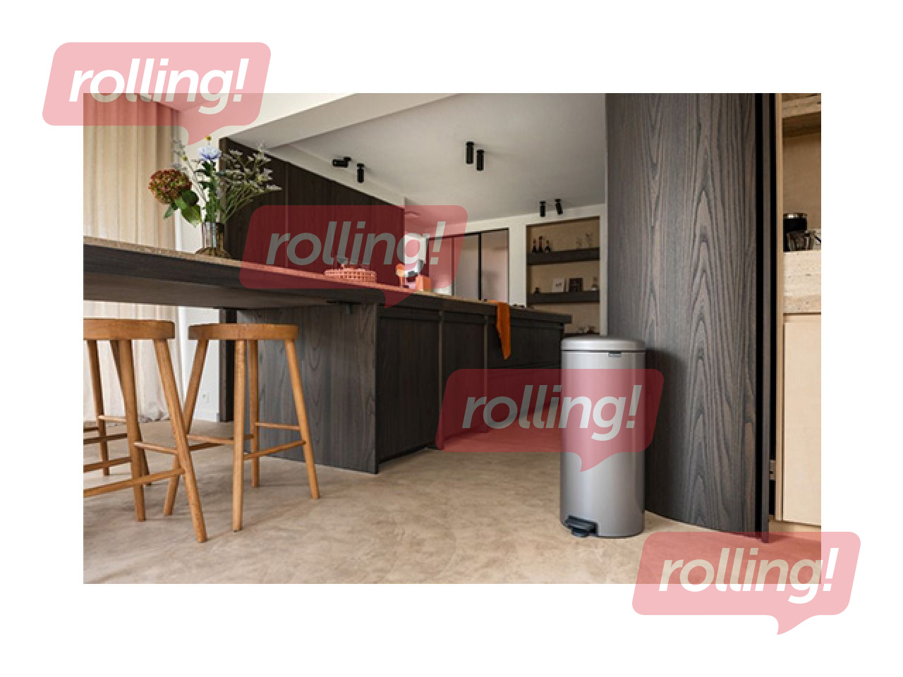 Pedaaliga prügikast Brabantia, NewIcon, plaatina, 30l