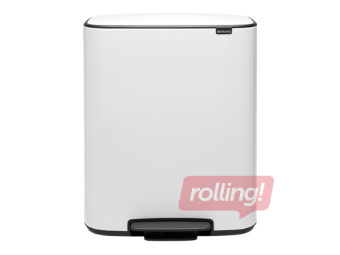 Pedaaliga prügikast Brabantia, Bo, valge, 60l