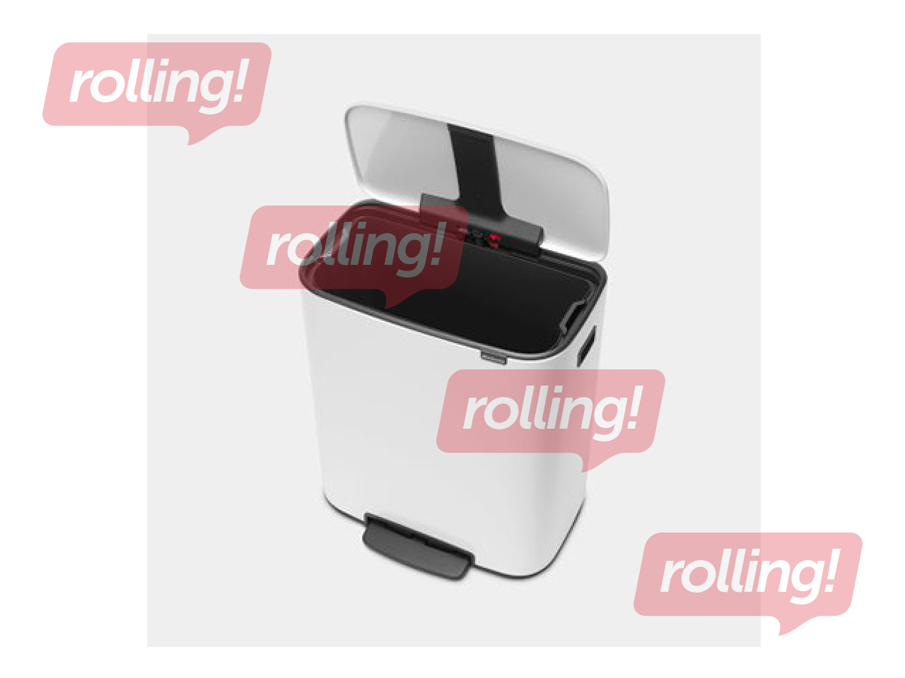 Pedaaliga prügikast Brabantia, Bo, valge, 60l