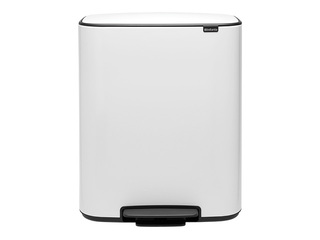 Ведро для мусора с педалью Brabantia, Bo, белое, 60л