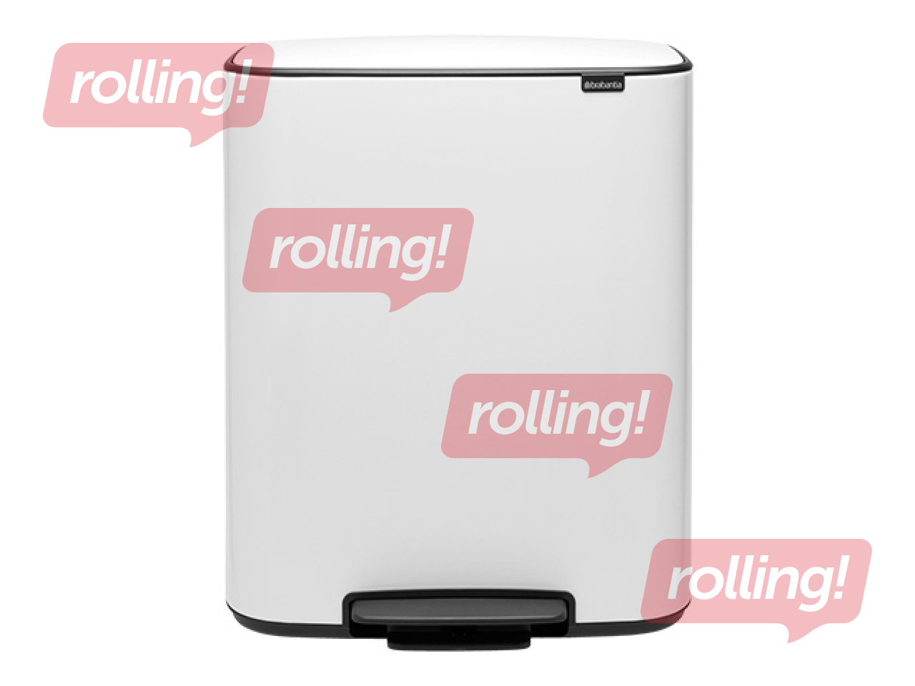 Pedaaliga prügikast Brabantia, Bo, valge, 2x30l