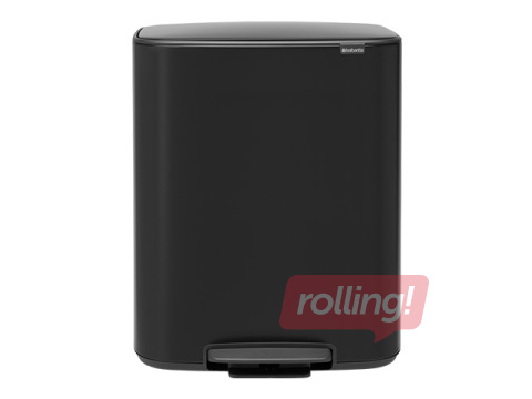 Pedaaliga prügikast Brabantia, Bo, matt must, 2x30l