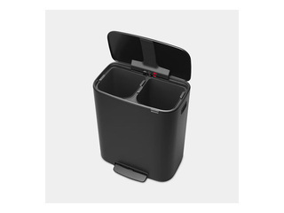 Pedaaliga prügikast Brabantia, Bo, matt must, 2x30l