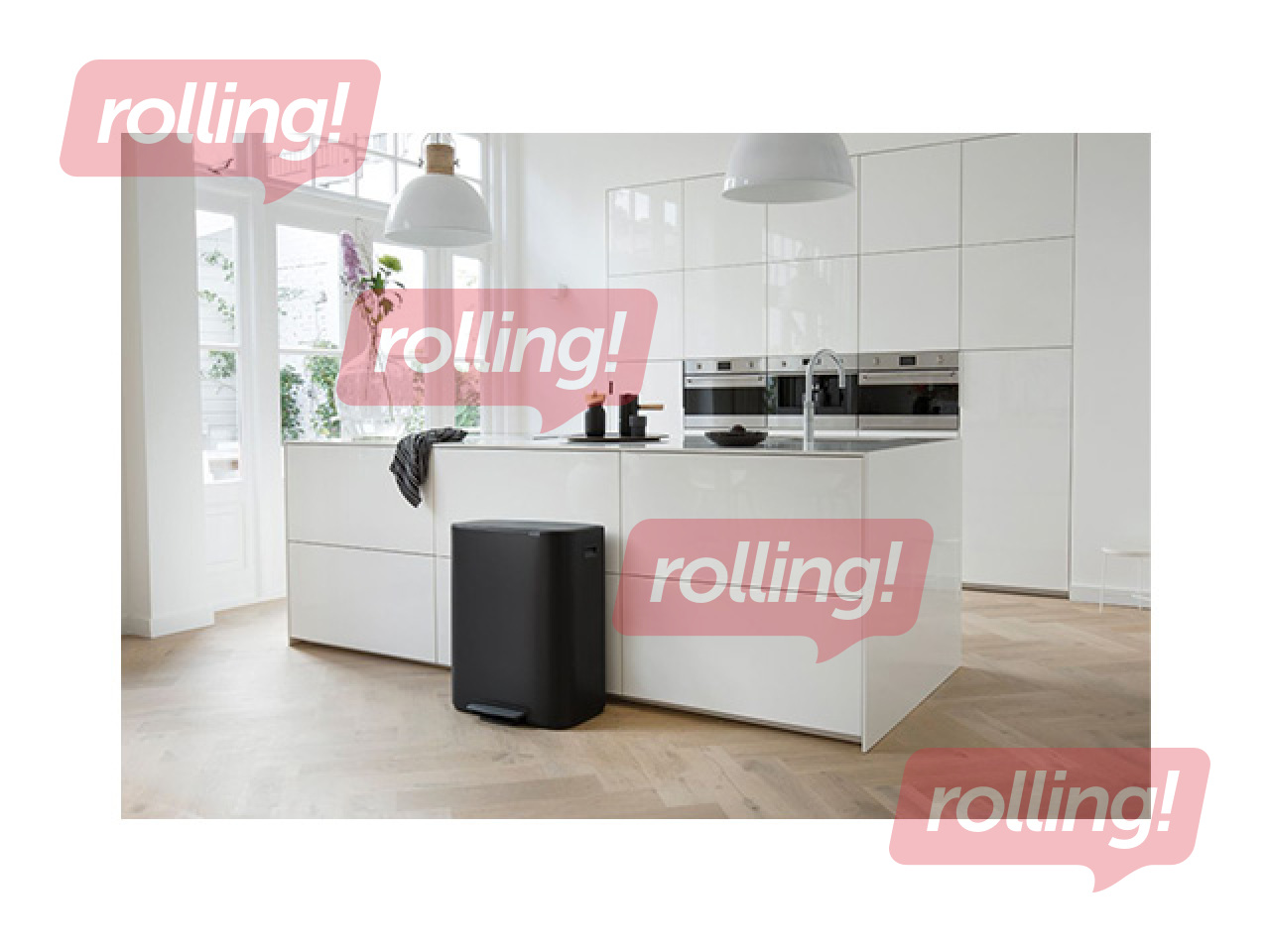 Pedaaliga prügikast Brabantia, Bo, matt must, 2x30l