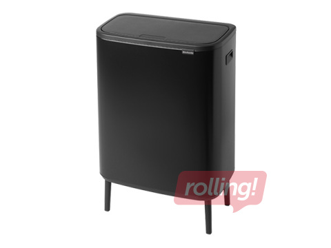Мусорное ведро Brabantia, Bo Touch, матовое чёрное, 60л