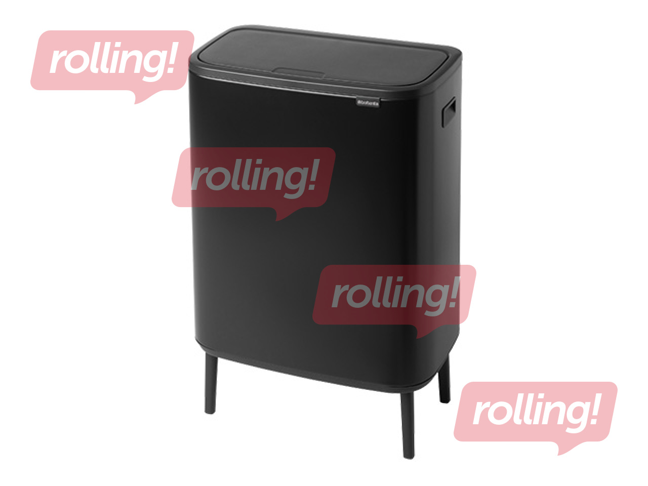 Мусорное ведро Brabantia, Bo Touch, матовое чёрное, 60л