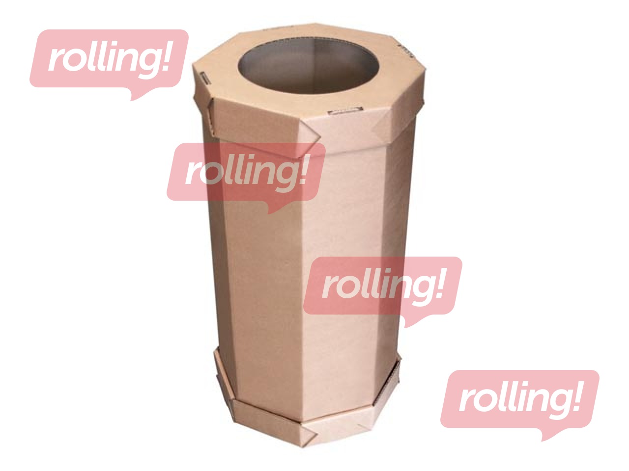 Картонный контейнер для сортировки отходов, 360x360x750мм