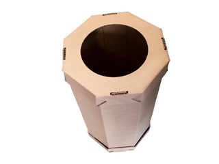 Картонный контейнер для сортировки отходов, 360x360x750мм