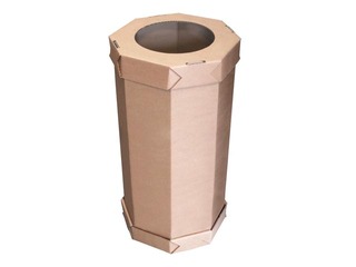 Waste sorting cardboard bin, 360x360x750mm