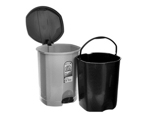 Мусорное ведро с педалью Clean Keeper, серое, 50л