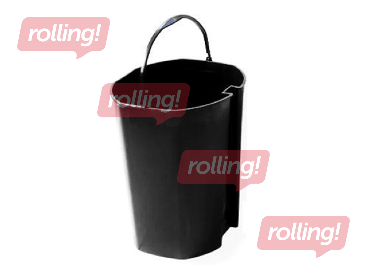 Pedaaliga prügikast Ozer, must marmor, 50l