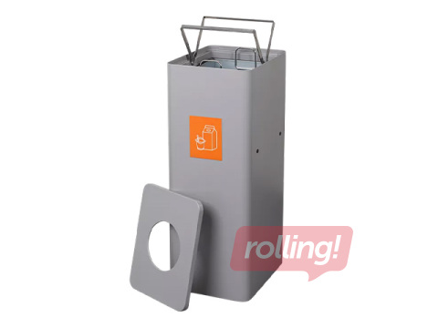 Waste bin with inner container for sorting, grey, 60l