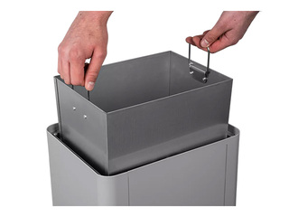 Waste bin with inner container for sorting, grey, 60l