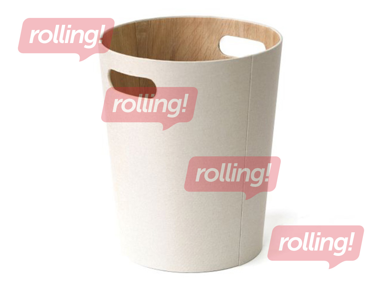 Waste bin Kitchisimo, cardboard and polyester, Ø25×30cm