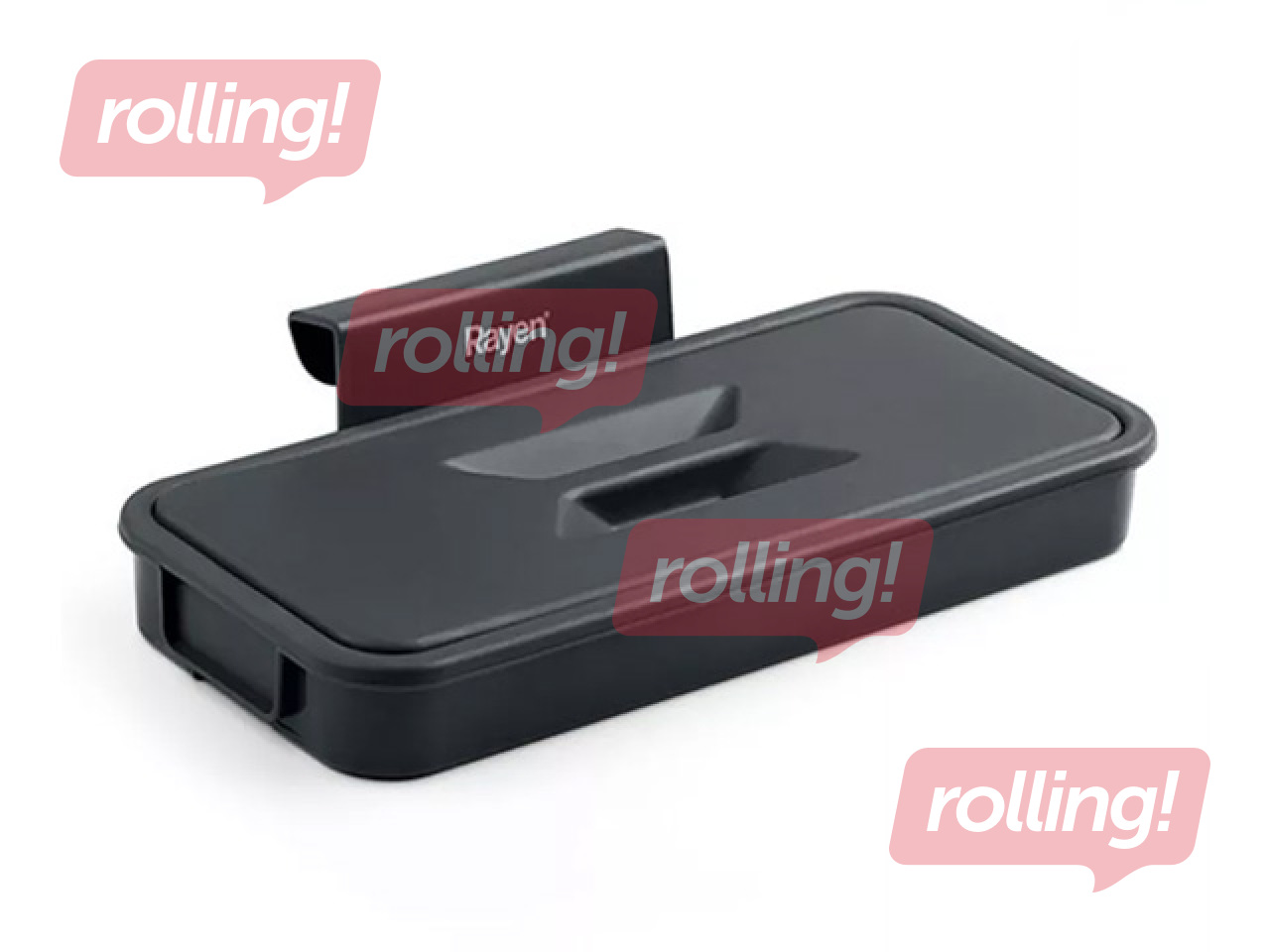 Prügikoti hoidja Rayen, kaanega, riputatav, must, 24.5x13.5cm