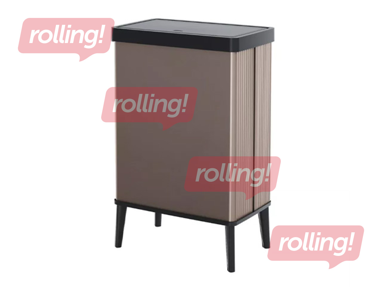 Prügikast Curver, Verto High, pärlroosa, jalgadega, 54l