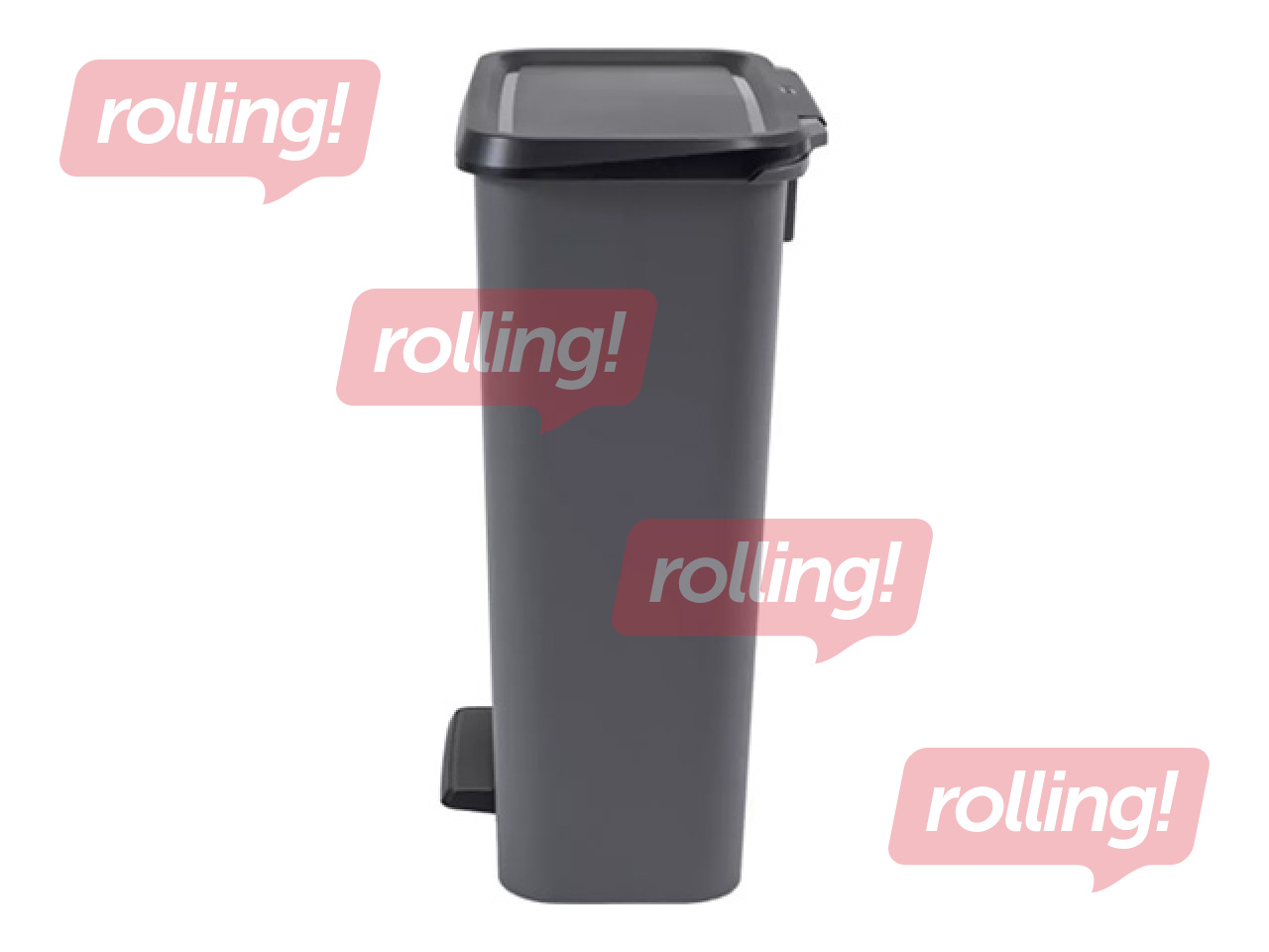 Prügikast Curver, Compatta Duo, pedaaliga, 2 sektsiooni, hall, 23+23l