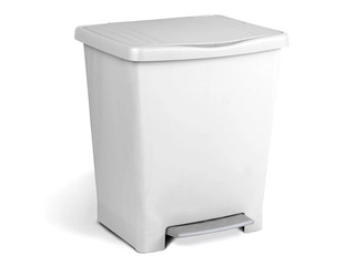Waste bin Tatay Millenium, with pedal, white, 23l