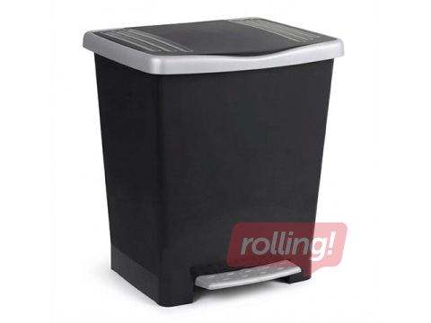 Waste bin Tatay Millenium, with pedal, black, 23l