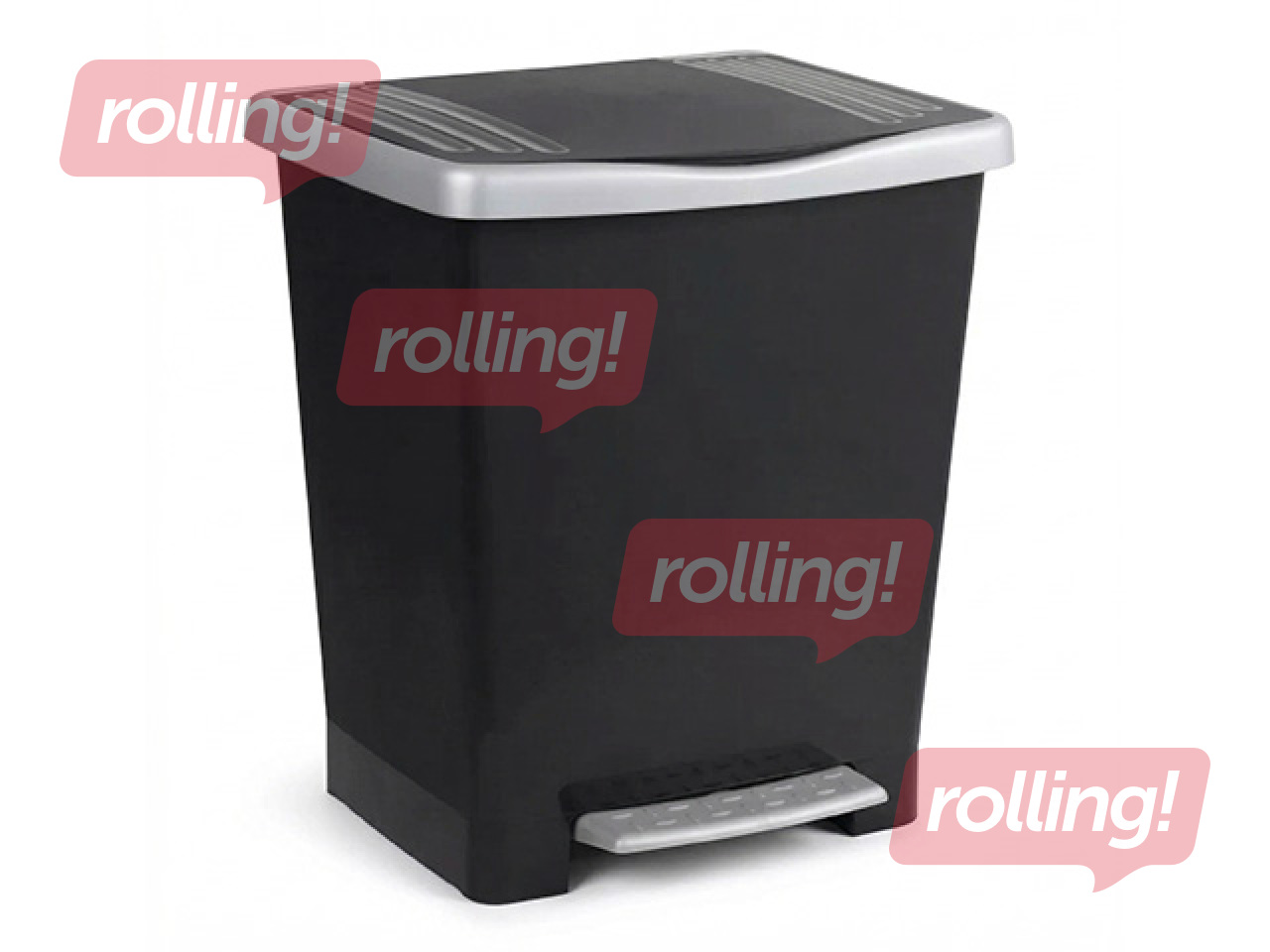 Waste bin Tatay Millenium, with pedal, black, 23l