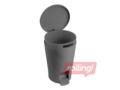 Мусорное ведро Tatay Diabolo, с педалью, серое, 5l
