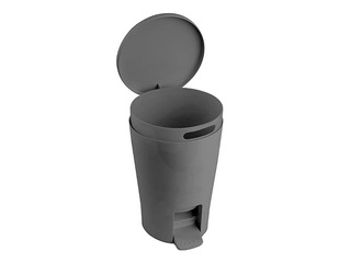 Мусорное ведро Tatay Diabolo, с педалью, серое, 5l