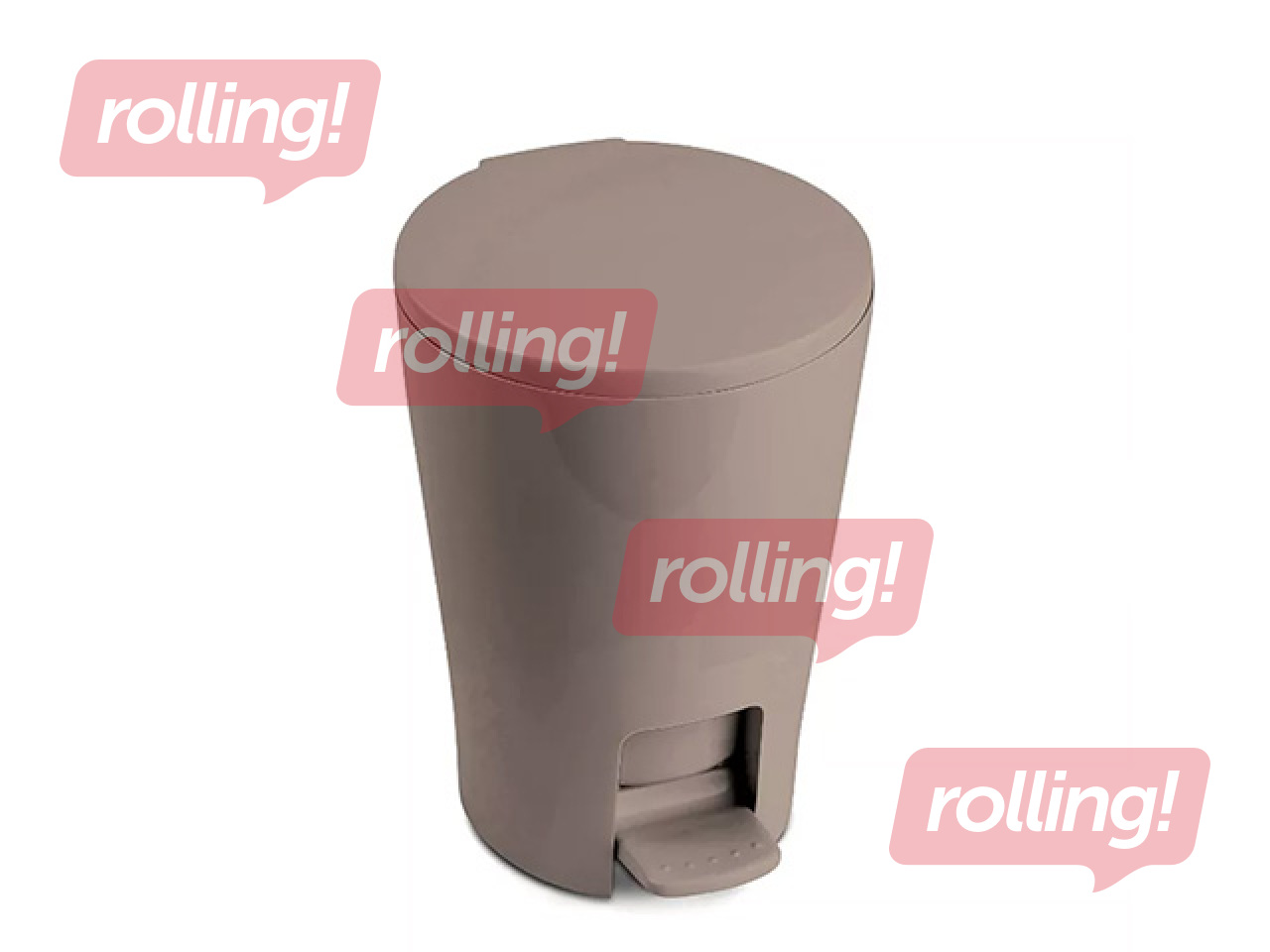 Мусорное ведро Tatay Diabolo, с педалью, коричневое, 5l