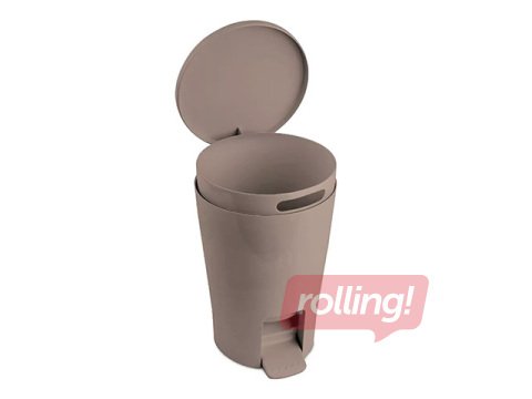 Waste bin Tatay Diabolo, with pedal, brown, 5l