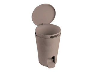 Waste bin Tatay Diabolo, with pedal, brown, 5l
