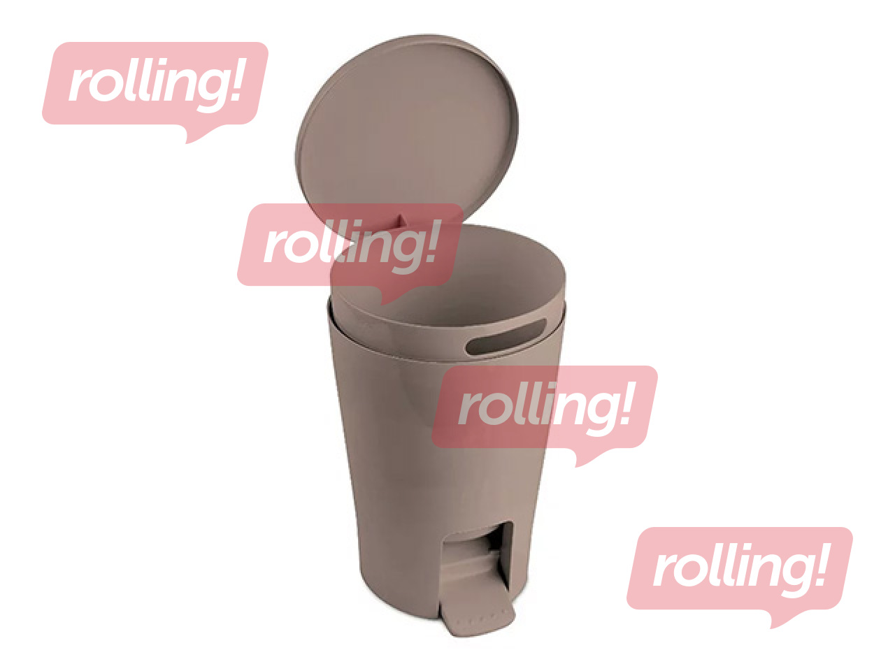 Waste bin Tatay Diabolo, with pedal, brown, 5l