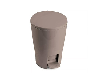 Waste bin Tatay Diabolo, with pedal, brown, 5l