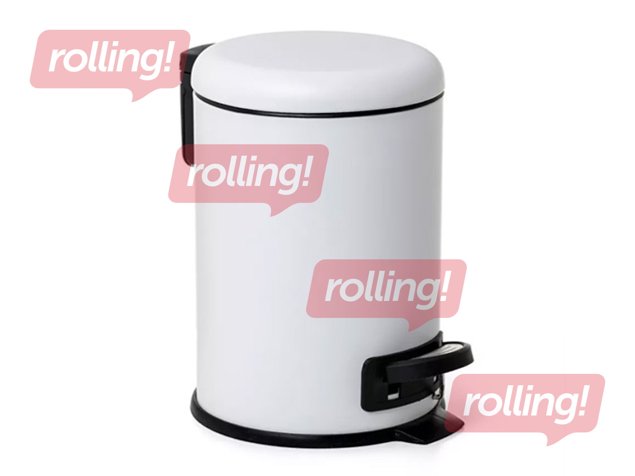 Prügikast Tatay Nordic, roostevabast terasest, valge, 3l