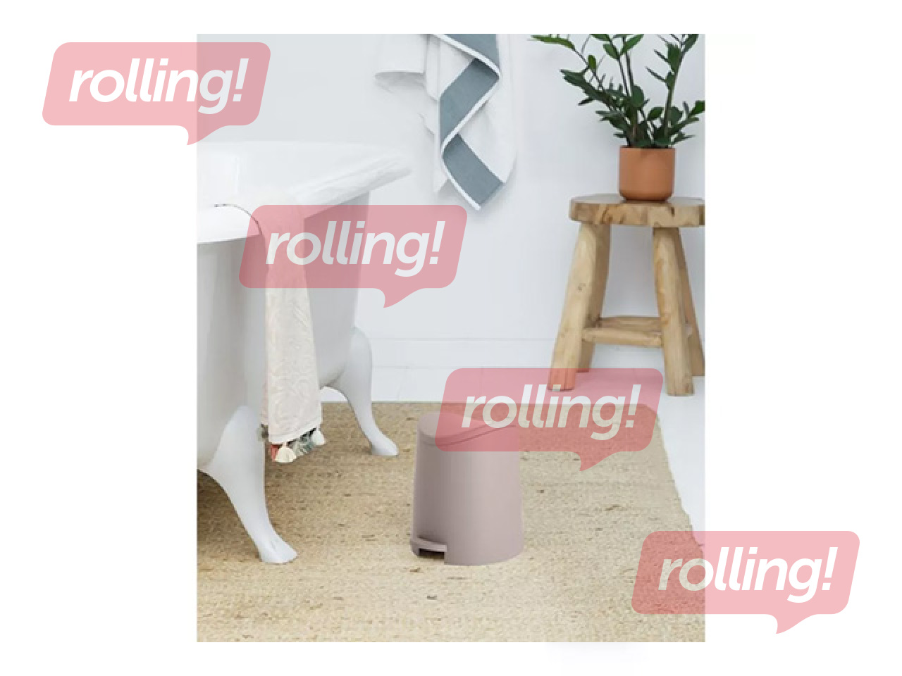 Prügikast Tatay Standard, plastik, pruun, 3l