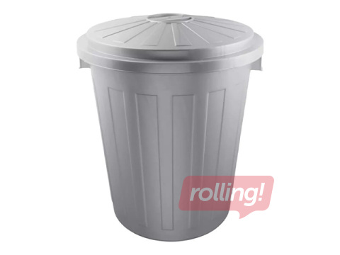 Atkritumu tvertne Keeeper Mats Maxi, plastmasa, pelēka, 50l