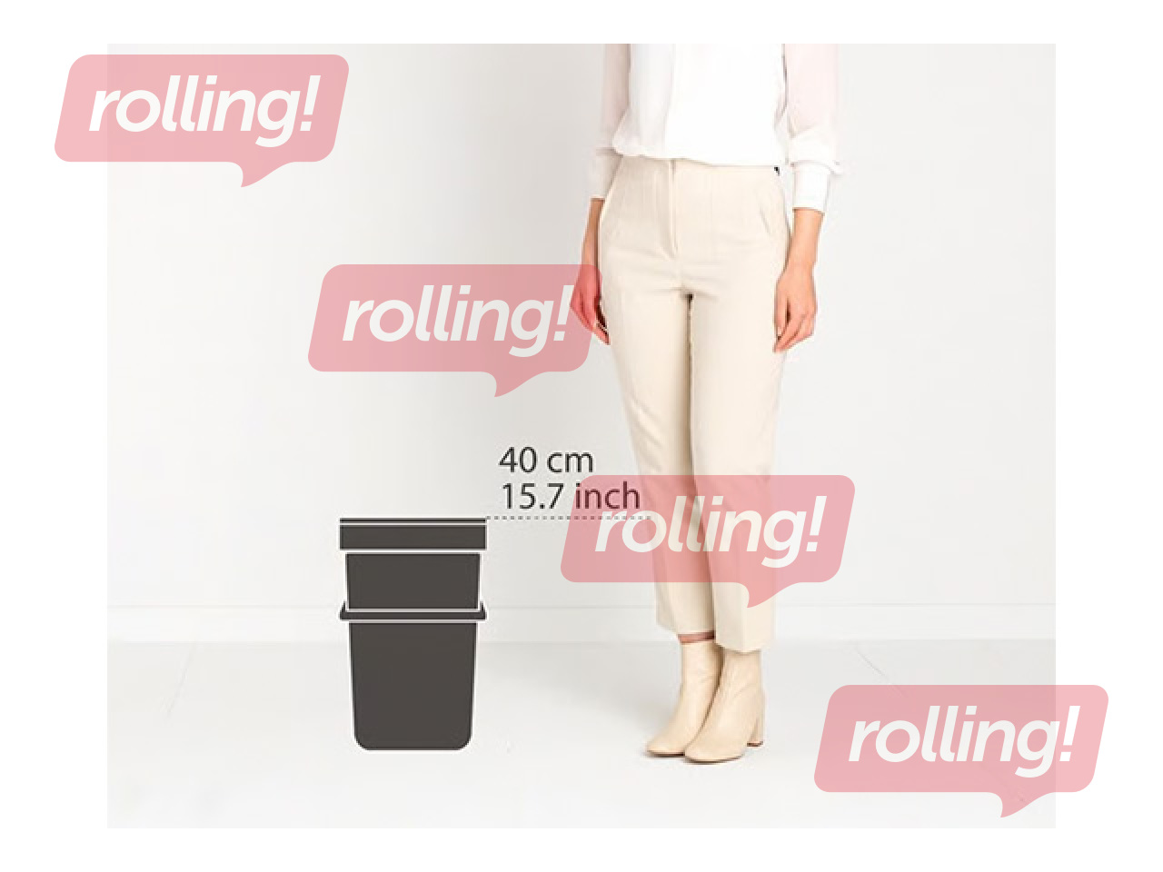 Waste bin Brabantia Sort & Go, grey, 25l