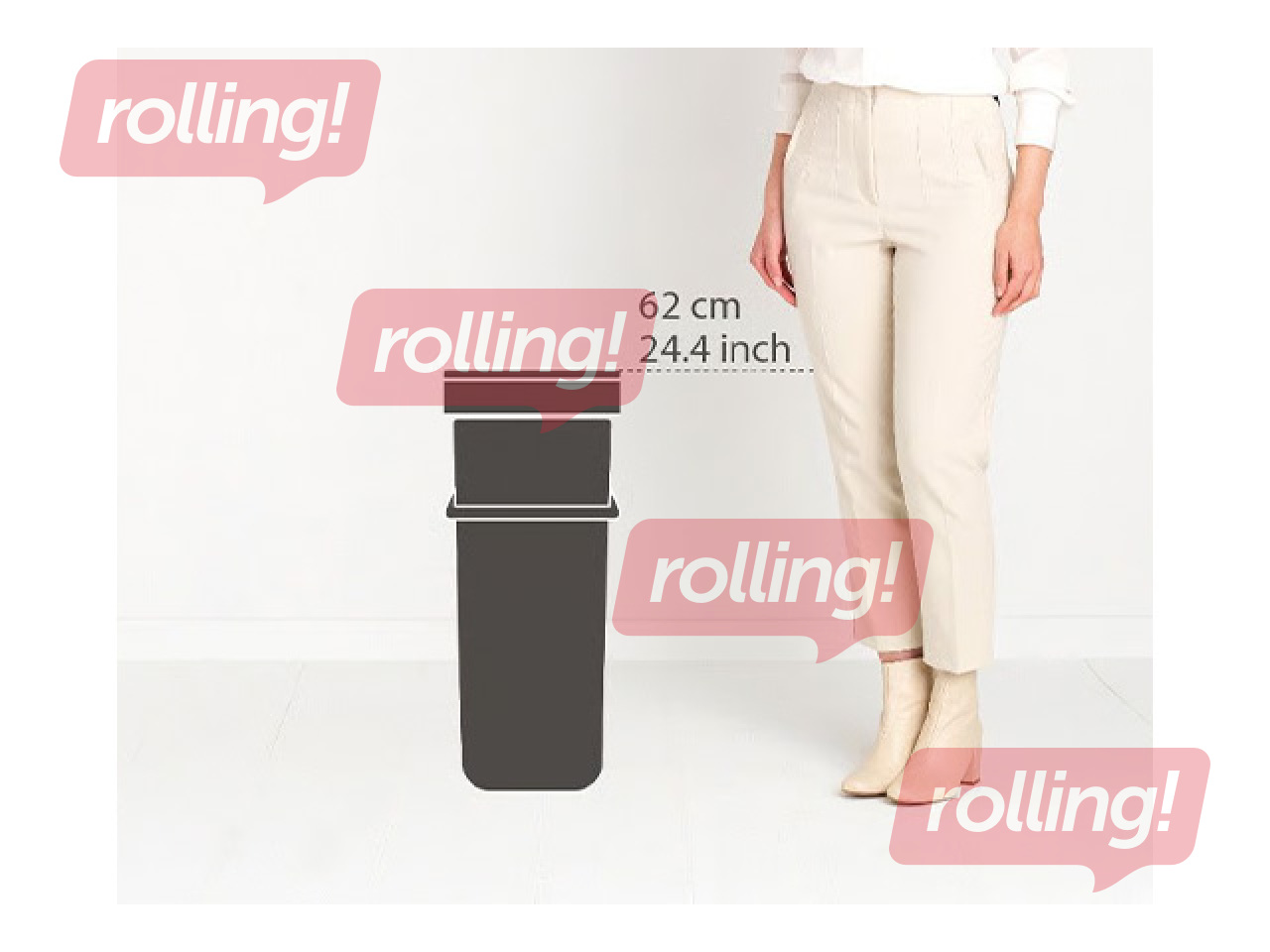 Waste bin Brabantia Sort & Go, grey, 40l